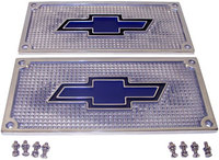 1947-55 Running Board Step Plate Set Bowtie Aluminum