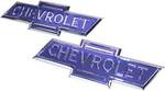1936-38 Chevy Hood Side Emblem Set Chrome