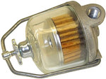 1960-62 Fuel Filter Metal Top Glass Bowl 6 Cylinder