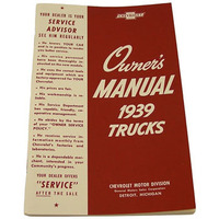 1939 Chevy Factory Owners Manual 