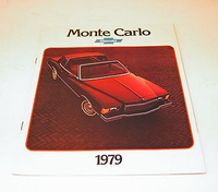 NOS 1979 Chevy Monte Carlo Genuine GM Sales Brochure