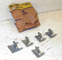 NOS 1940 Olds Coupe Convertible Running Board Moulding Clips Retainers 5