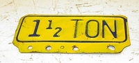 1930 1940 1950 1960 Chevy GMC Dodge Ford International 1 1/2 T License Plate