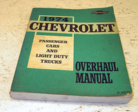 1974 Chevy Impala Silverado Caprice Chevelle Factory Original Overhaul Manual