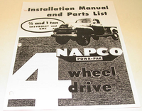 1955-59 Napco Install Manual 3/4 and 1 Ton