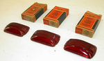 NORS 1940 Plymouth STOP/TAIL LAMP LENSES Lynx Eye Ruby Red Glass New Replacement