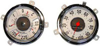 1948-53 Gauge and Speedometer Set Euro Style
