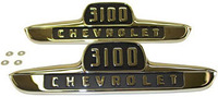 1955 Hood Side Emblem Set 1st Series 3100 Chevy