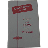 1947 Chevy Factory Owners Manual 