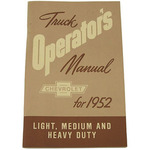 1952 Chevy Factory Owners Manual 