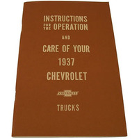 1937 Chevy Factory Owners Manual 