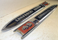 1959 Chevrolet Truck Front Fender Emblems "40 Series" Used
