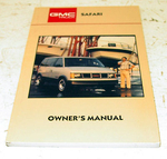 NOS 1987 GMC Safari Minivan Genuine GM Owners Manual
