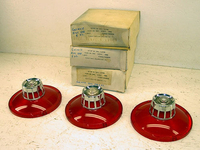 NORS 1963 Ford Galaxie Stop Taillamp Lenses Group of 3 Made in USA! 