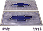 1973-87 Running Board Step Plate Set Bowtie Aluminum