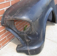 NOS 1955 2nd Series-1957 Chevrolet Chevy Big Truck FFC Flat Face Cowl LEFT FRONT FENDER