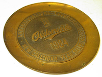 1984 Oldsmobile General Motors Solid Brass Sales Record Award Olds GM