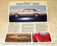 NOS 1979 Chevrolet Impala Camaro Wagon Corvette Monte Carlo G-Van Sales Brochure