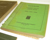 1940 1941 1942 1946 1947 Hudson Hudson Eight Hornet Master Parts Books (3)