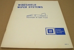 Windshield Wiper System Training Manual - Chevrolet Chevelle Camaro Firebird