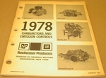 1978 Carburetor and Emission Product Manual - Impala Truck Pickup Rochester