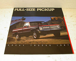 NOS 1987 Chevrolet Chevy Pickup 4 x 4 Full Color Sales Brochure Genuine GM